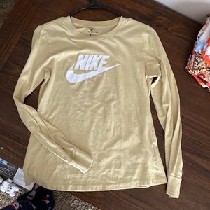 Nike Tee! Super comfy. Pale yellow